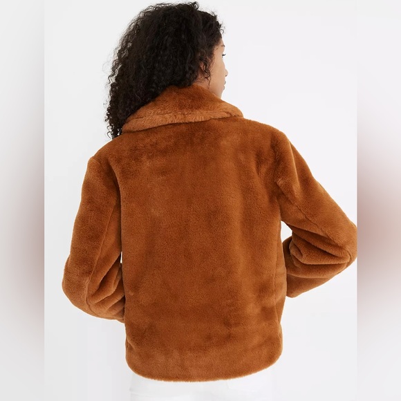 NWT | Madewell | Faux-Fur Crop Coat - Picture 4 of 16